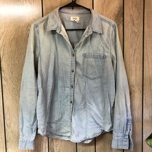 Denim button down